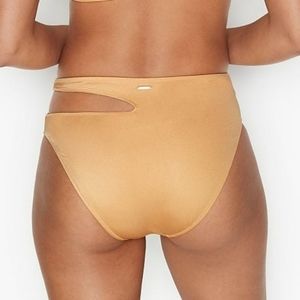 Gold High waisted Cut out swim bottom